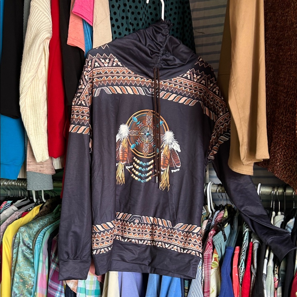 Black Feather Dreamcatcher Hoodie Jacket